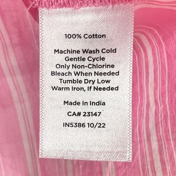 Talbots Womens M Preppy Coastal Old Money Classic Office Striped Button Up Shirt - Picture 6 of 9